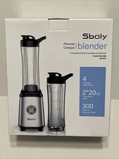 NEW Sboly 300W w/ 2x 20-Oz Personal Smoothie Blender for Juice Shakes & Smoothie