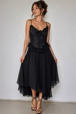 Moda International "Victoria Secret " Dress Size 8 Vintage Y2K Silk Whimsigoth