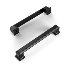 Amerdeco 10 Pack Matte Black 5 Inch 128mm Hole Centers Kitchen Cabinet Pulls...