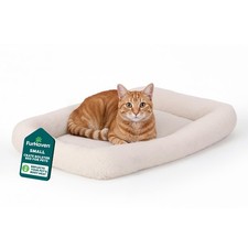 FurHaven Dog Bed for Extra Small Dogs  Cats, Bolster Crate Pad with Soft Sup...