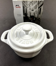 NEW STAUB White 4 in Mini Round La Cocotte En...
