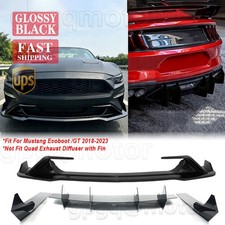 For Ford Mustang Ecoboot Gt 18-23 Gloss Front Bumper Lip Rear Bumper Diffuser For Ford Mustang Ecoboot Gt 18-23 Gloss Front Bumper Lip Rear Bumper Diffuser