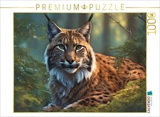 CALVENDO Puzzle Luchs beobachtet sein Revier  1000 Teile Lege-Gr  e 64  48 cm