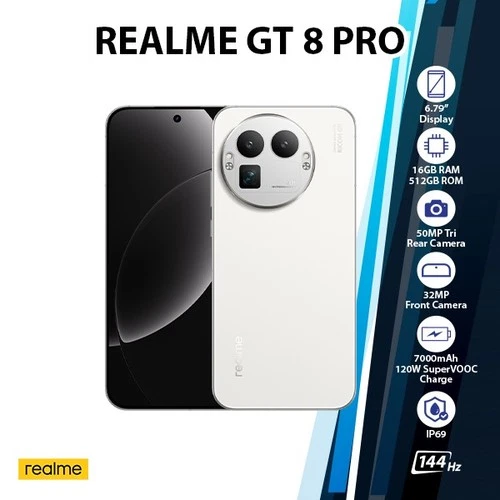 Realme GT 8 Pro 5G Android Cell Phone 16GB+512GB/WHITE/Dual SIM/Global Ver.