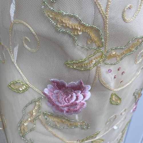 Libra Pale Gold Embellished Dress & Matching Bolero Mother Of The Bride Size 10 - Picture 7 of 24