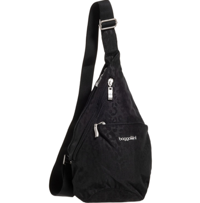 Baggallini Black Crossbody Sling Bag with Front Zip Pocket Modern Pocket Crossbody main image 2