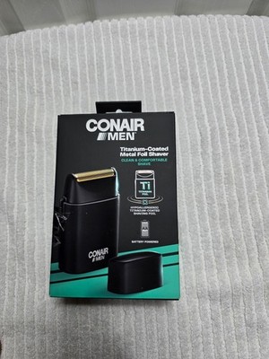 Conair Men Titanium-Coated Hypoallergenic Metal Foil Electric Shaver (I