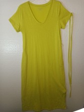 Long Cotton Maxi Dress Amazon Essentials Size Large Belted Scoop Neck Pockets