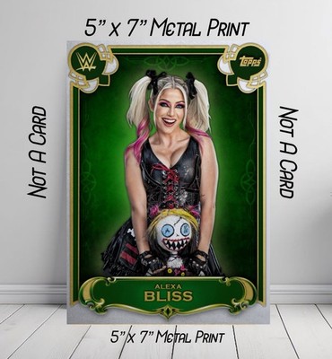 Alexa Bliss WWE PREMIUM 5x7 Metal Print    Main Event Wrestling Collectible