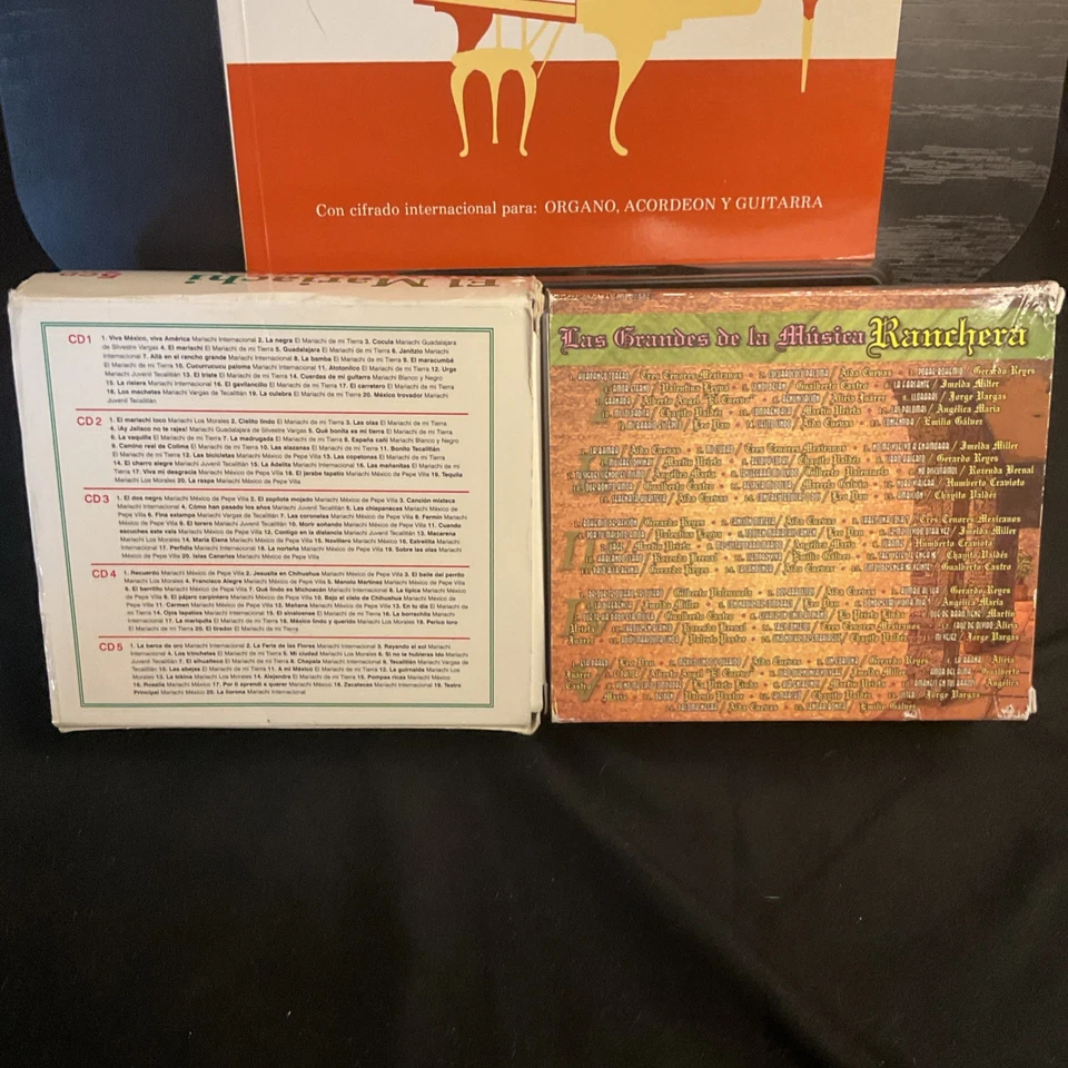Lot Of 3 Spanish CD Set And Sheet Music Mexican Ranchera Mariachi Melodias Foto 4 de 4