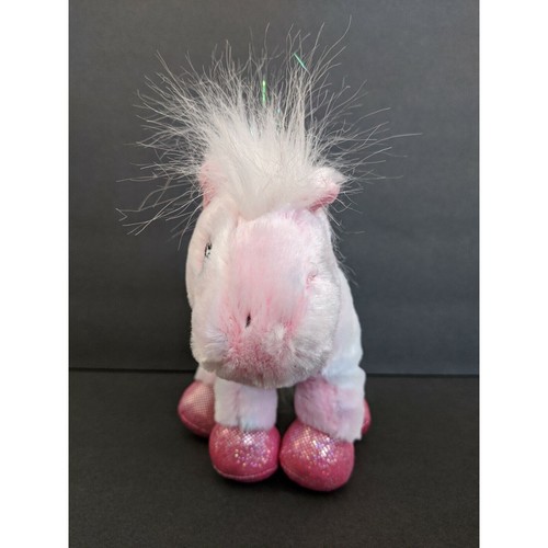7" Ganz Webkinz Pink glitter Pony horse HM117 Plush Stuffed Animal No Code - Picture 7 of 7