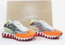 1,095 CHRISTIAN LOUBOUTIN LOUBISHARK DONNA FLAT SNEAKERS MULTI EUR35 1/2 US5.5