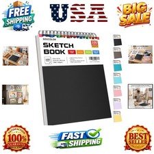 9" x 12" Sketch Book, 100 Sheets Top Spiral Bound Sketchbook with Acid-Free 6...