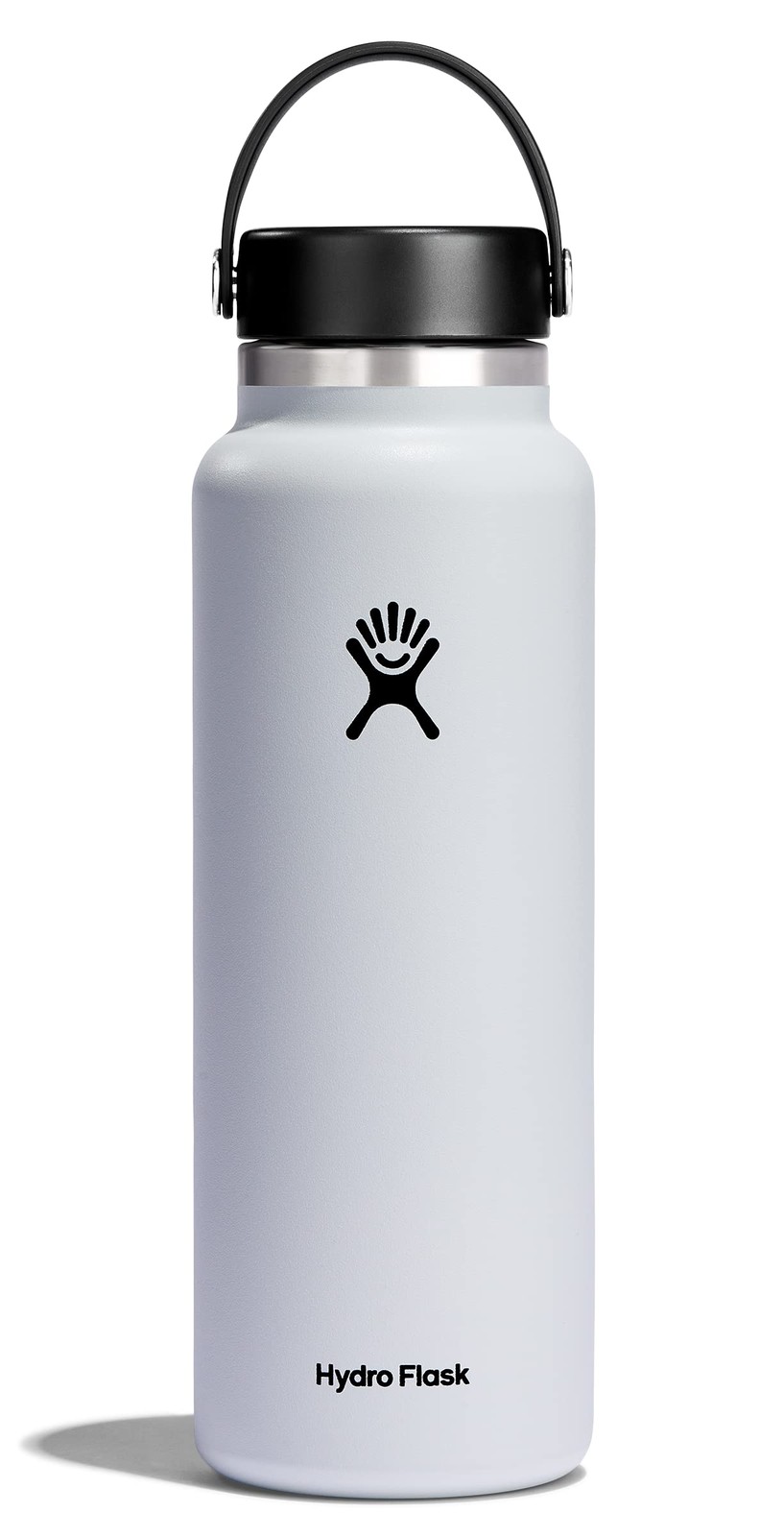 Hydro Flask Water Bottle - Insulated Stainless Steel - Wide 40 Ounces, White 
