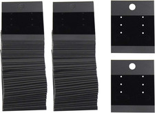 120 Pcs Black Velvet Earring Display Cards, Plastic Earring Card Holder for Jewe
