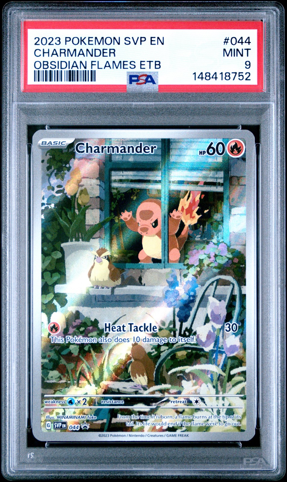 2023 POKEMON SVP EN-SV BLACK STAR PROMO #044 CHARMANDER PSA 9
