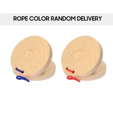 Pair Of Wooden Castanets Finger Clappers Musical Instrument For Kids IGDZ