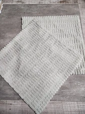 MIULEE 2 Indoor Zip On Pillow Covers Sage Green 19 x 19" Couch Bed Bench 