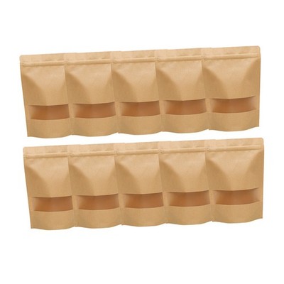 50 Pcs Kraft Paper Self Sealing Bags for Snack Food Cookies Candy Packaging