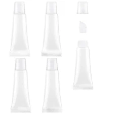 Empty Lip Gloss Tubes 5 Pack 10ml Refillable Small Squeeze Bottles