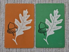 Pair of  Vintage Swap Playing Cards - Acorns Leaves Jokers