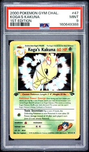 Koga's Kakuna (1st Edition) graded PSA 9 for sale on eBay