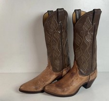 Vintage Justin Cobra Snakeskin Cowgirl Boots | USA Made | Exotic | 6.5 C