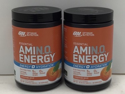 2X Optimum Nutrition 10oz Essential Amino Energy Hydration Tangerine 10/2026+