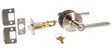 Schlage F80 LAT 619 Latitude Single Cylinder Keyed Entry Storeroom - Nickel