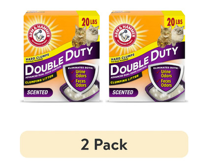 ARM & HAMMER Double Duty Clumping Cat Litter Scented 20LB 2 Pack