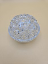 Vintage Clear Glass Flower Frog 19 Hole Dome Ridged 3.5" Vase Arranger
