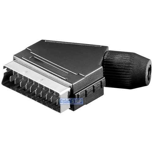 SCART PLUG CONNECTOR ASSEMBLY CRIMP TYPE Packs of 1, 2, 5, 10 FREE UK DELIVERY - Picture 1 of 8