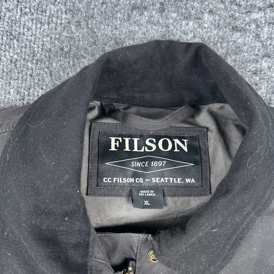 Filson Jacket Adult Large Moorcroft Field Smoke Black Waxed Cotton Womens - Image 3 of 4
