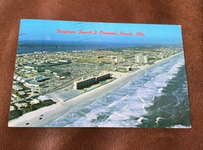  DAYTONA & ORMOND BEACHES FLORIDA POSTCARD POSTED 1973  