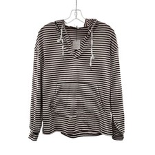 C D M Hoodie Women's Size Small Multicolor Stripe Long Sleeve Lightweight New