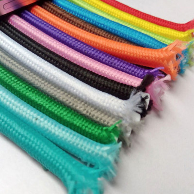 3-adrig gedreht geflochtenes Stoffkabel Vintage Beleuchtung rund Farbe Draht Lampe Flex