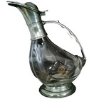 Glas Kristall Karaffe, 800 ml - unbenutzt - RCR Italia - Enten förmig - 