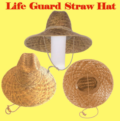 Lifeguard Straw Hat Life Guard Beach Garden Yard Farm sun protect Park Cruise 