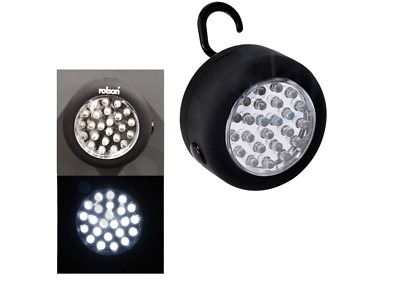 2 x Rolson superhelle 24 LED Leuchte mit Haken & Magnet gut für Garage Camping