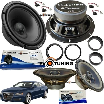 PHONOCAR EVOTUNING Kit 4 Casse Altoparlanti Phonocar ANT+POST Woofer+Coassiali per Audi A5 dal 2009