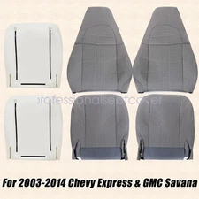 Fits 2003-2014 Chevy Express 1500 2500 Van Driver Passenger Cloth Seat Cover