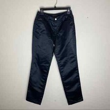 Vintage Y2K GUESS Made in USA Black High Waisted Nylon Pants SZ S