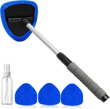 Windshield Cleaning Tool, Car Window Cleaner Windshield Cleaner with 4 Reusable