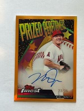 MIKE TROUT 2019 TOPPS FINEST ORANGE PRIZED- PERFORMERS BEAUTIFUL CLEAN AUTO /25