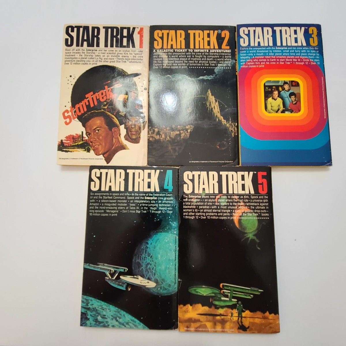 STAR TREK THE GREAT ADVENTURES 1-5 Paperback Set w/Slip Box