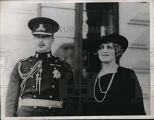 1934 Press Photo Prince Henri, Duke of Gloucester w/ Lady Dugan, wife of the Gov