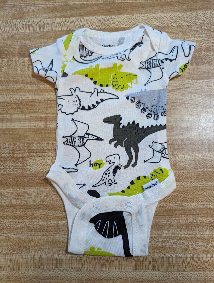 Baby Clothes Baby Dino Onesie Gerber Baby Boy Size Preemie 100