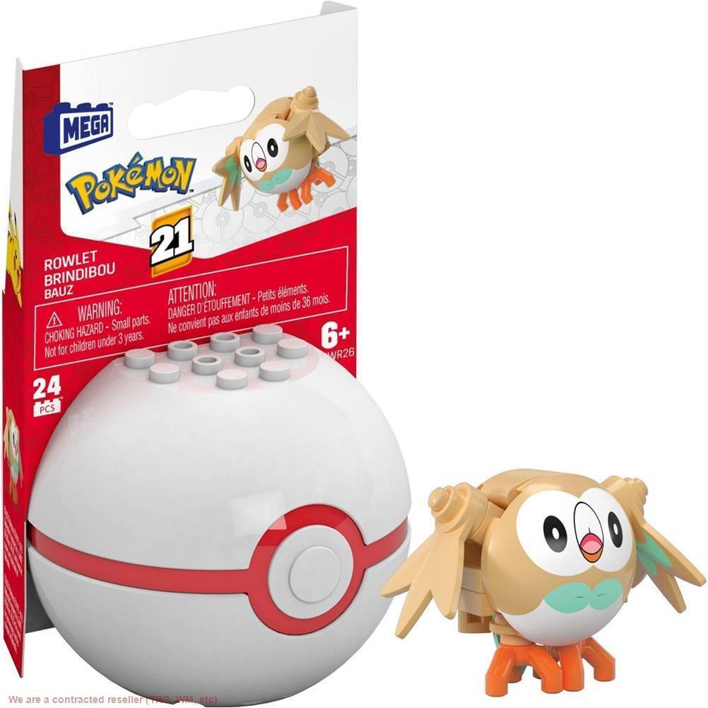 Набор строительных игрушек MEGA Pokemon Rowlet доступная фигурка 24шт 2290₽