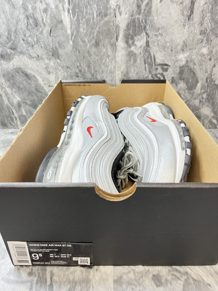 Nike WMNS 9.5 Air Max 97 Silver Bullet White Metallic Black Nike WMNS 9.5 Air Max 97 Silver Bullet White Metallic Black