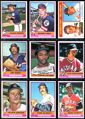 1976 Topps CLEVELAND INDIANS Near Team Set Of 28 GAMBLE HENDRICK POWELL ROBINSON